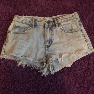 High Rise “acid washed” Shorts